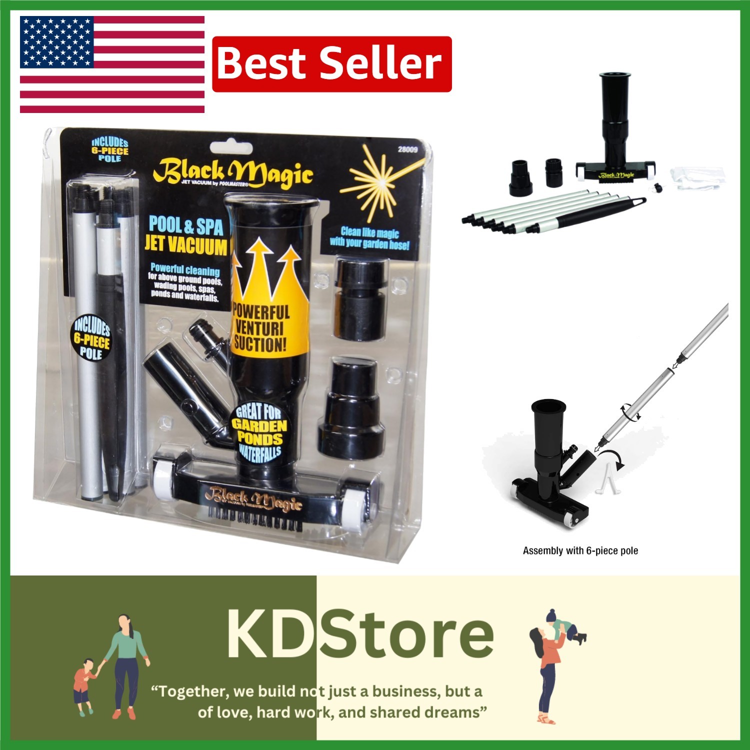 28009 Magic Jet Pool Vacuum – Versatile Cleaner for Spas, Ponds, and Pools