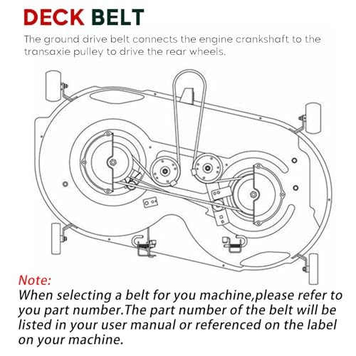 Mower Parts Replacement Belt, Suitable for Ariens 21546607 Drive 405143 405143