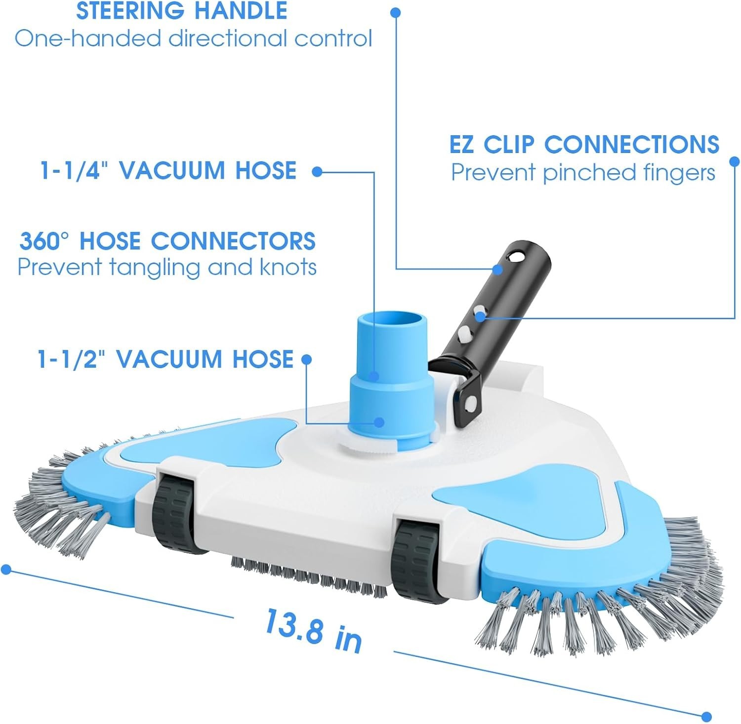 TidyMister Pool Vacuum Head for Inground & Ground Pools – Triangle *NEW IN BOX*