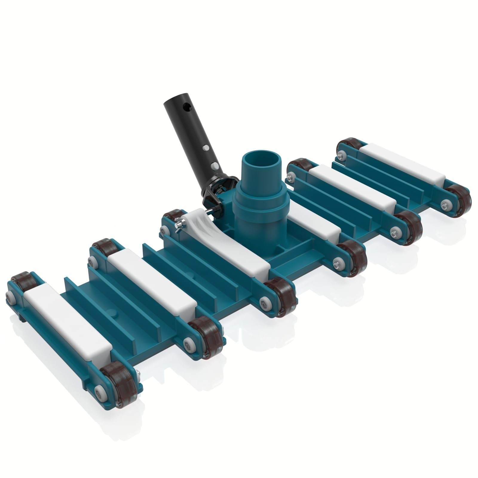 19&Prime; Heavy Duty Pool Vacuum Head with Wheels, Extra-Wide, Swivel Handle for Easy