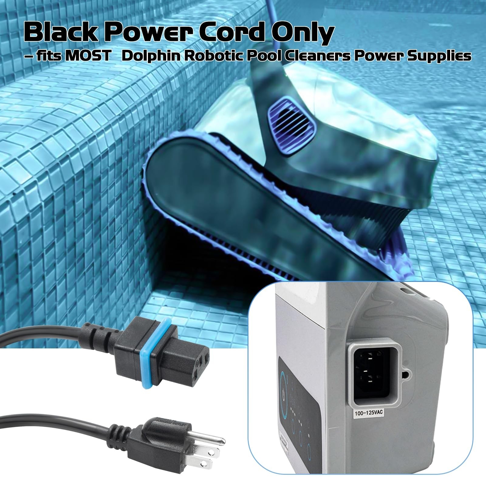 Power Cord for Pool Cleaner Compatible with Dolphin M200 M400 S50 S100 S300 – Re
