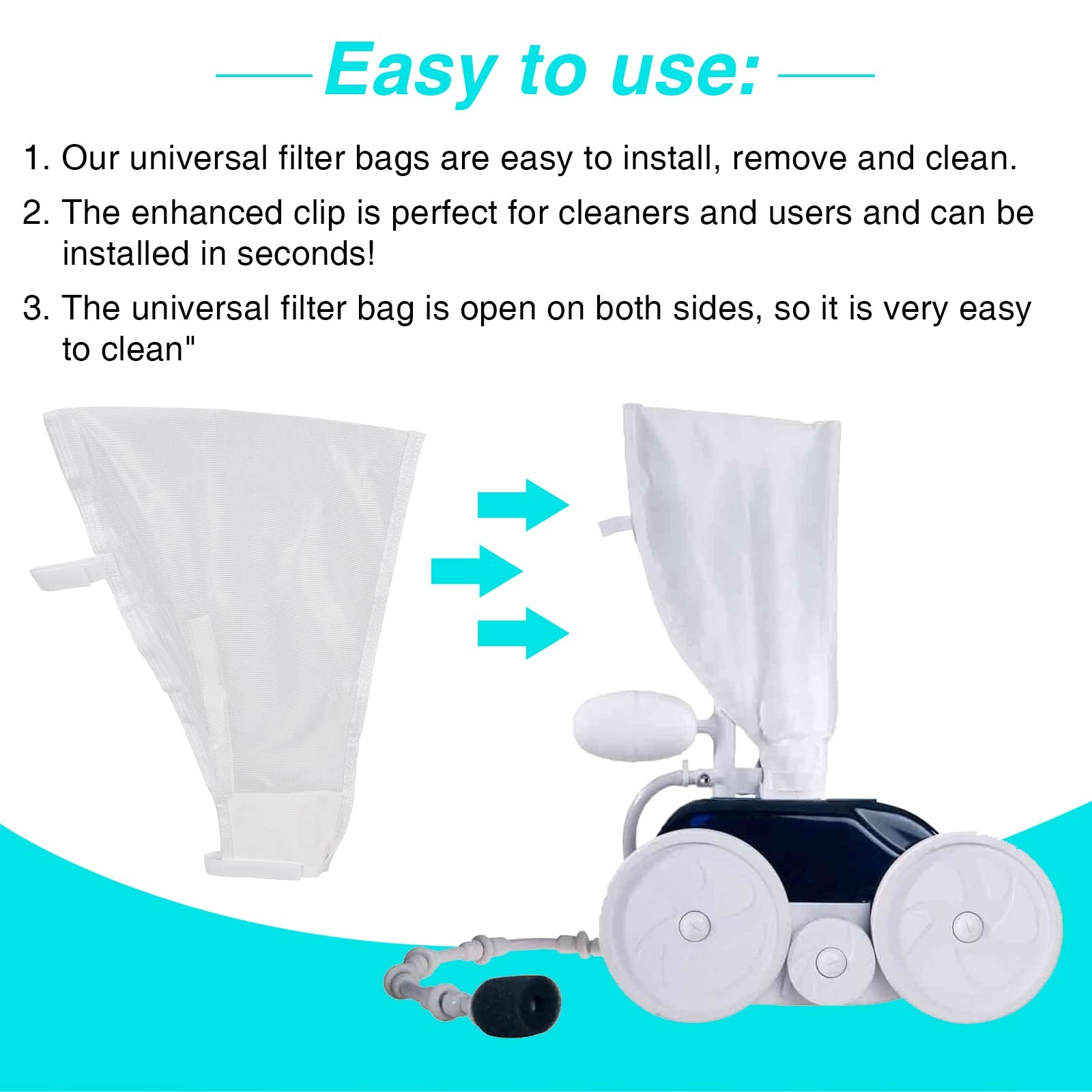 Pokin All Purpose Bag for Polaris 180 Pool Cleaner, A16,…