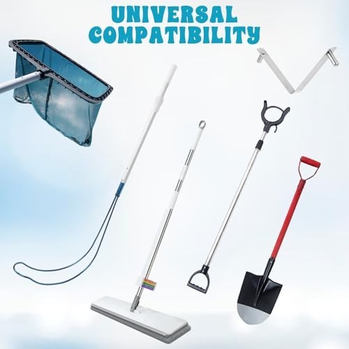 6 Pcs Pool Pole Clips, Stainless Steel Pools Brush Clip V-Shaped Clips Universal