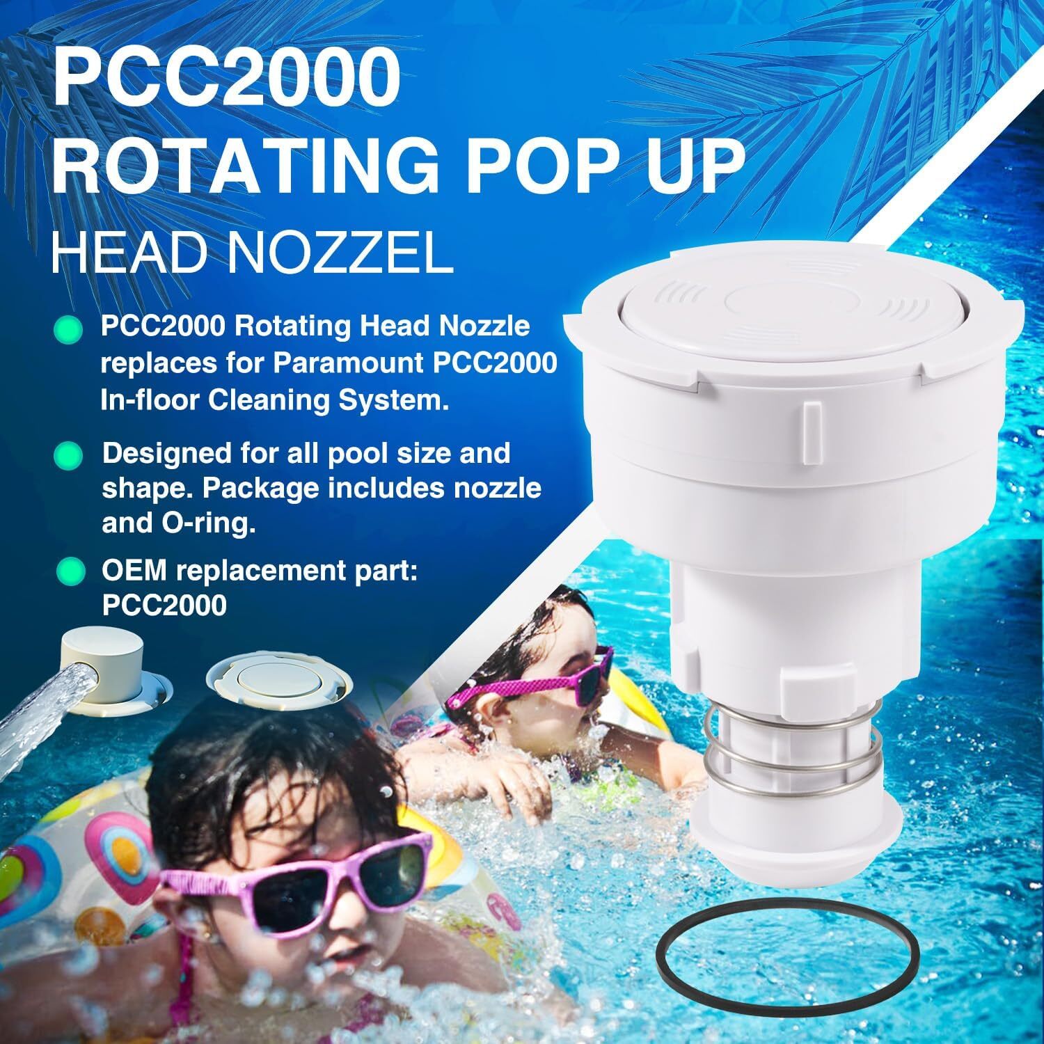 Replacement for Paramount PCC2000 Rotating Pop Up Head Nozzle O-ring White