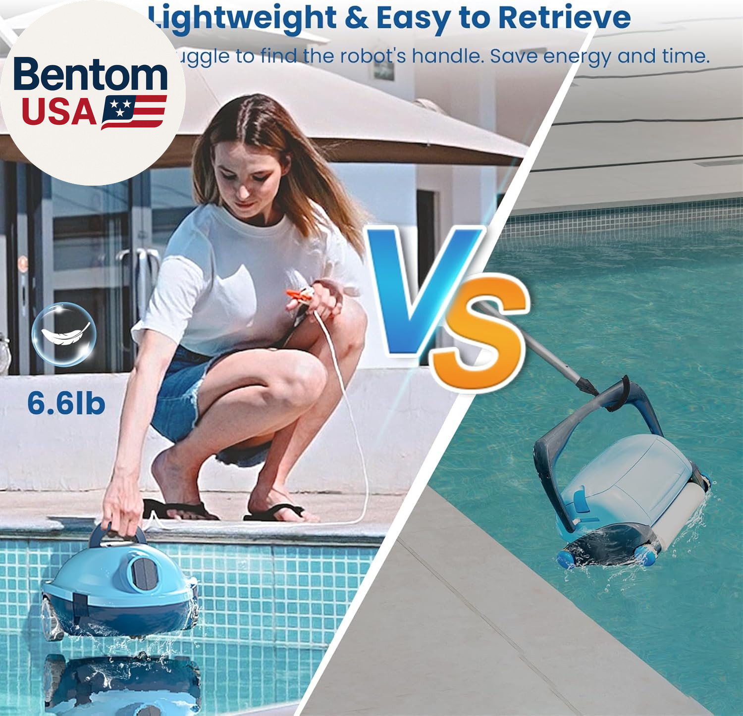 Y10 Cordless Robotic Pool Cleaner, Automatic Pool Vacuum -120 Mins Runtime, Powe