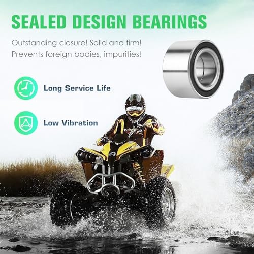 2pcs Front Left/Right CV Axles & Wheel Bearing Kit for 2*front Axles+bearings