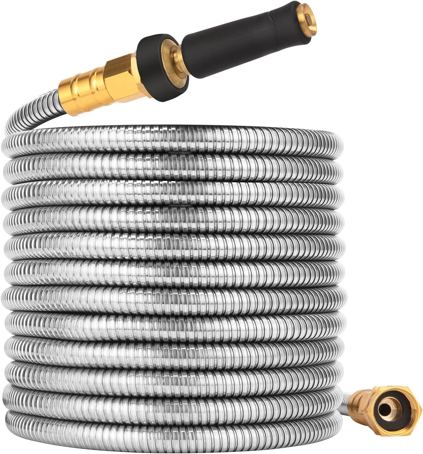 Heavy Duty Stainless Steel Garden Pool Hose No-Kink Flexible Water Pipe Outdoor