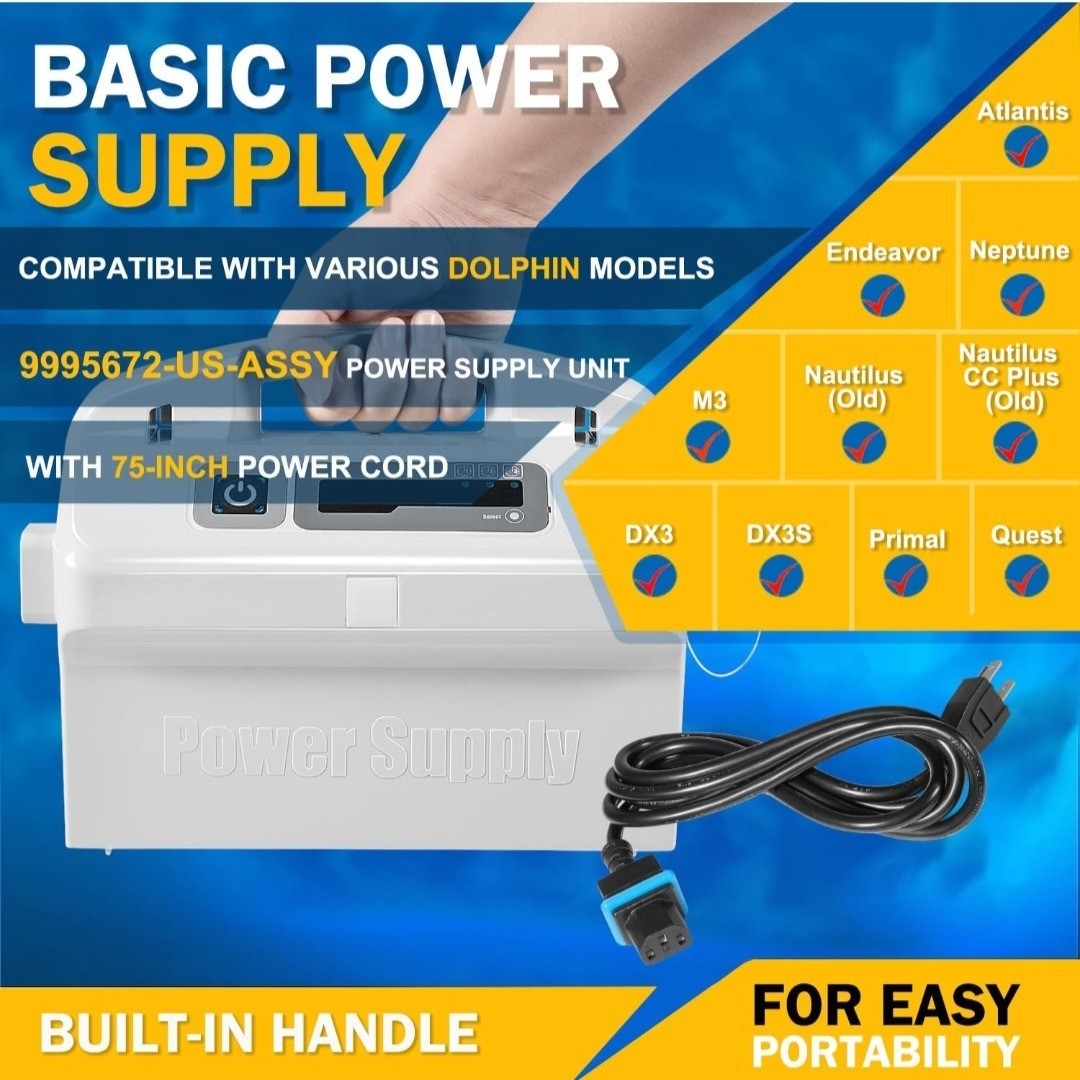 Dolphin Pool Cleaner Power Supply 9995672-US-ASSY 180W 4-Pin for Nautilus DX3 M3