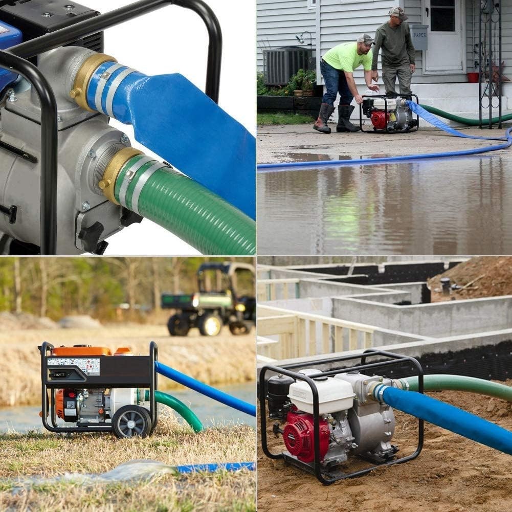 Versatile 2&Prime; x 25&prime; Heavy Duty Blue PVC Backwash Hose – Resistant to Chemicals