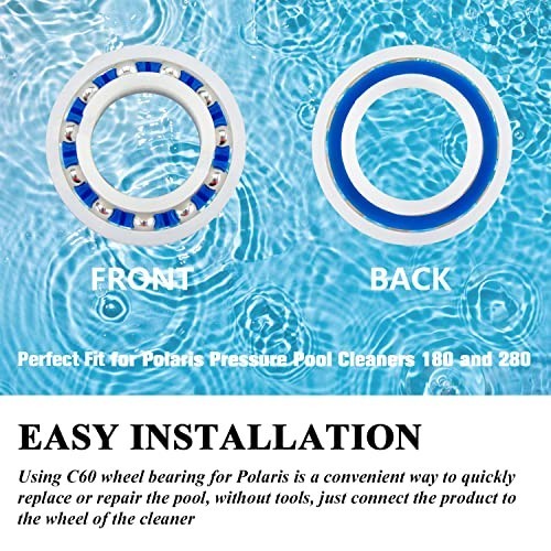 10 Pack Ball Bearing Replacement for Polaris Pool Cleaner Wheels – Smooth Rotati