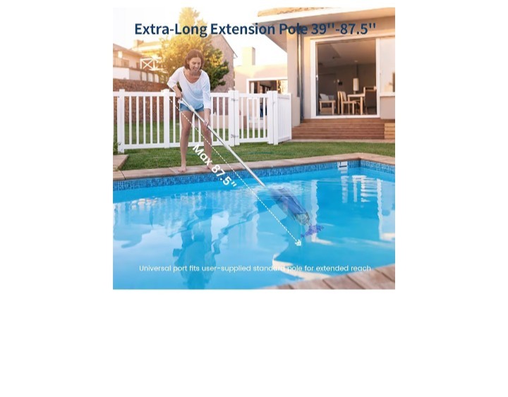 Cordless Pool Vacuum for Above Ground & Inground Pools, 18.5GPM Suction with…