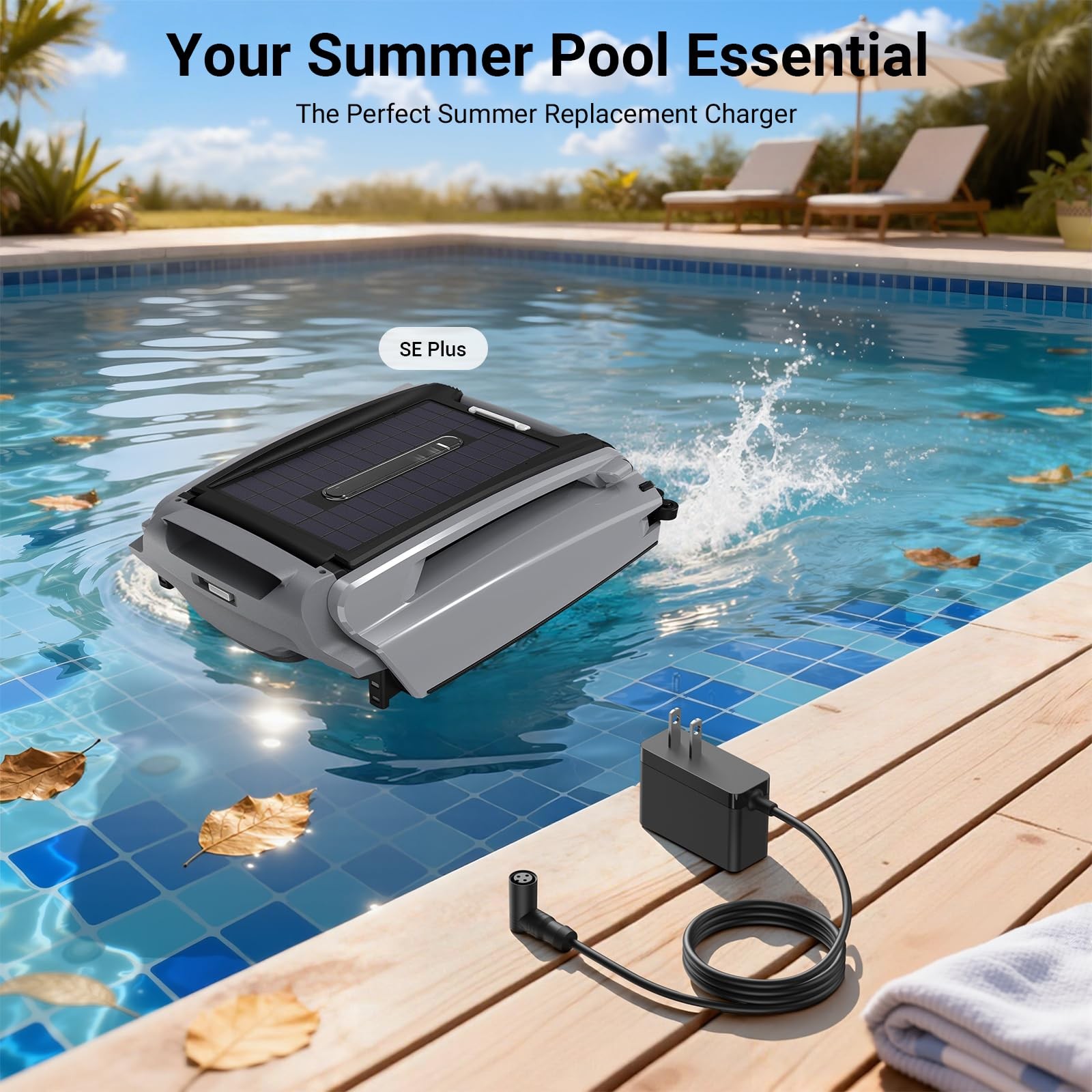 Charger for Betta Pool Vacuum SE Plus Replacement Power Adapter for Skimmer