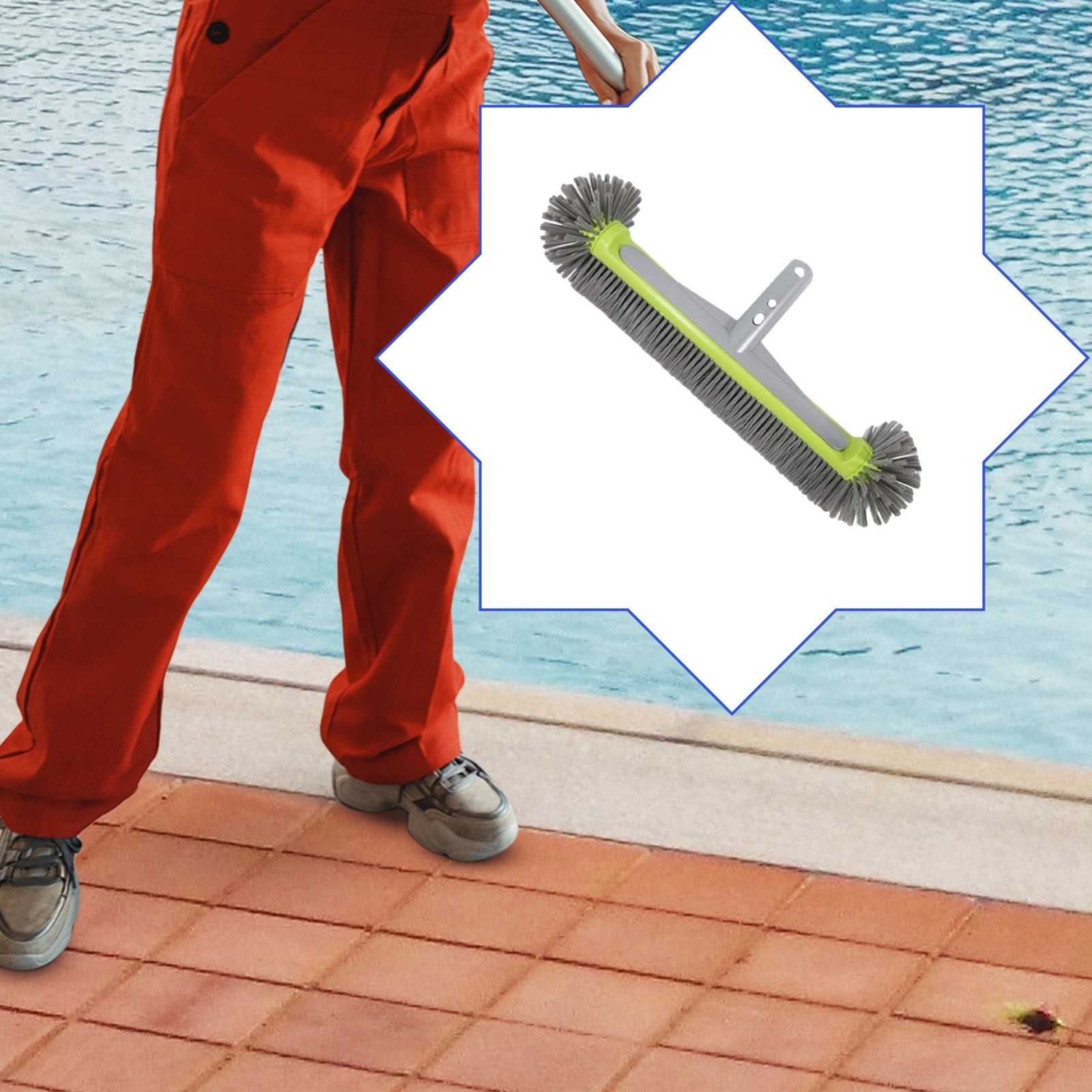Replacement 45cm Pool Brush Easily Install Sturdy for