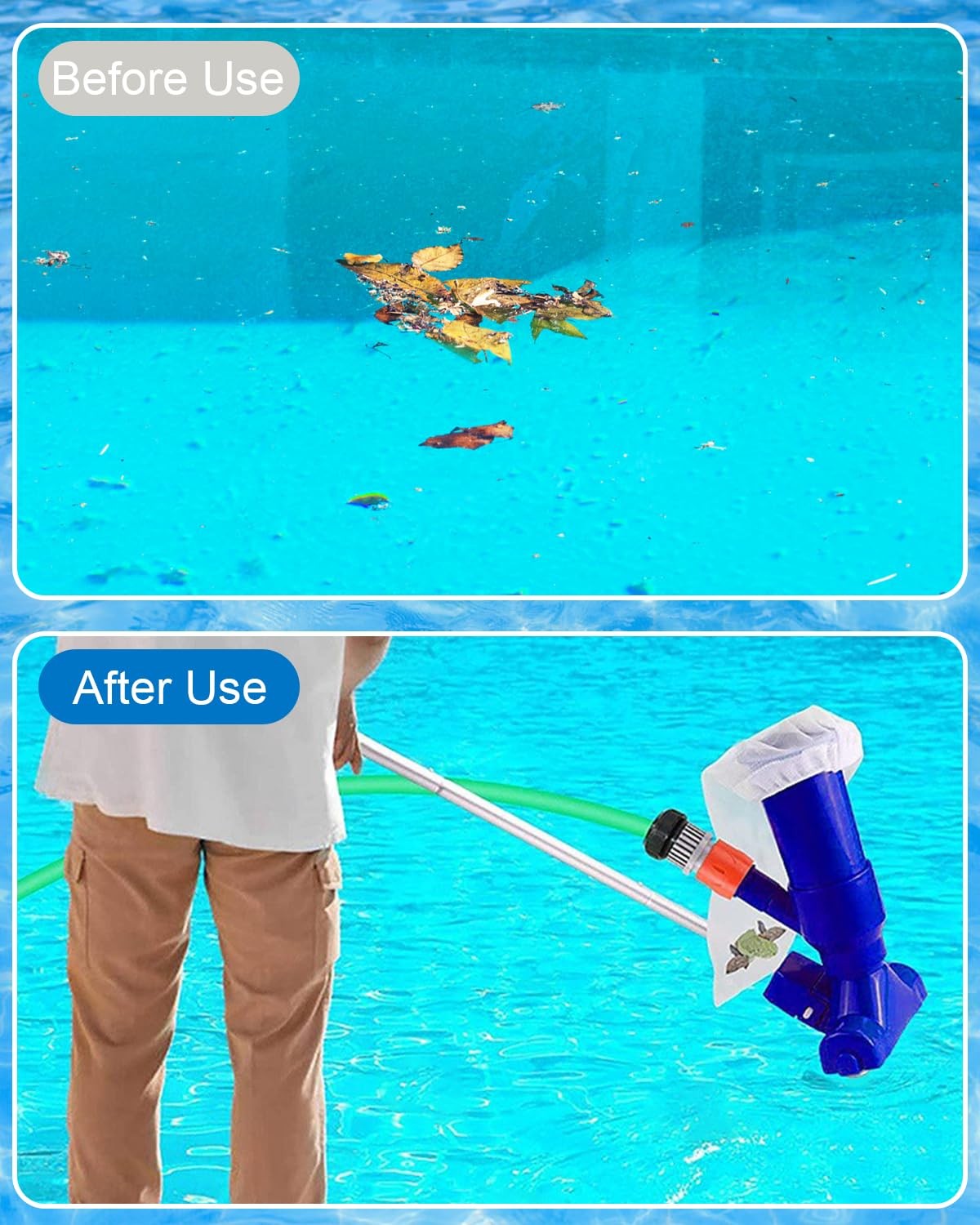 4 Pcs Pool Fine Mesh Filter Bags, Pool Replacement Net Vacuum Bags with Locki…