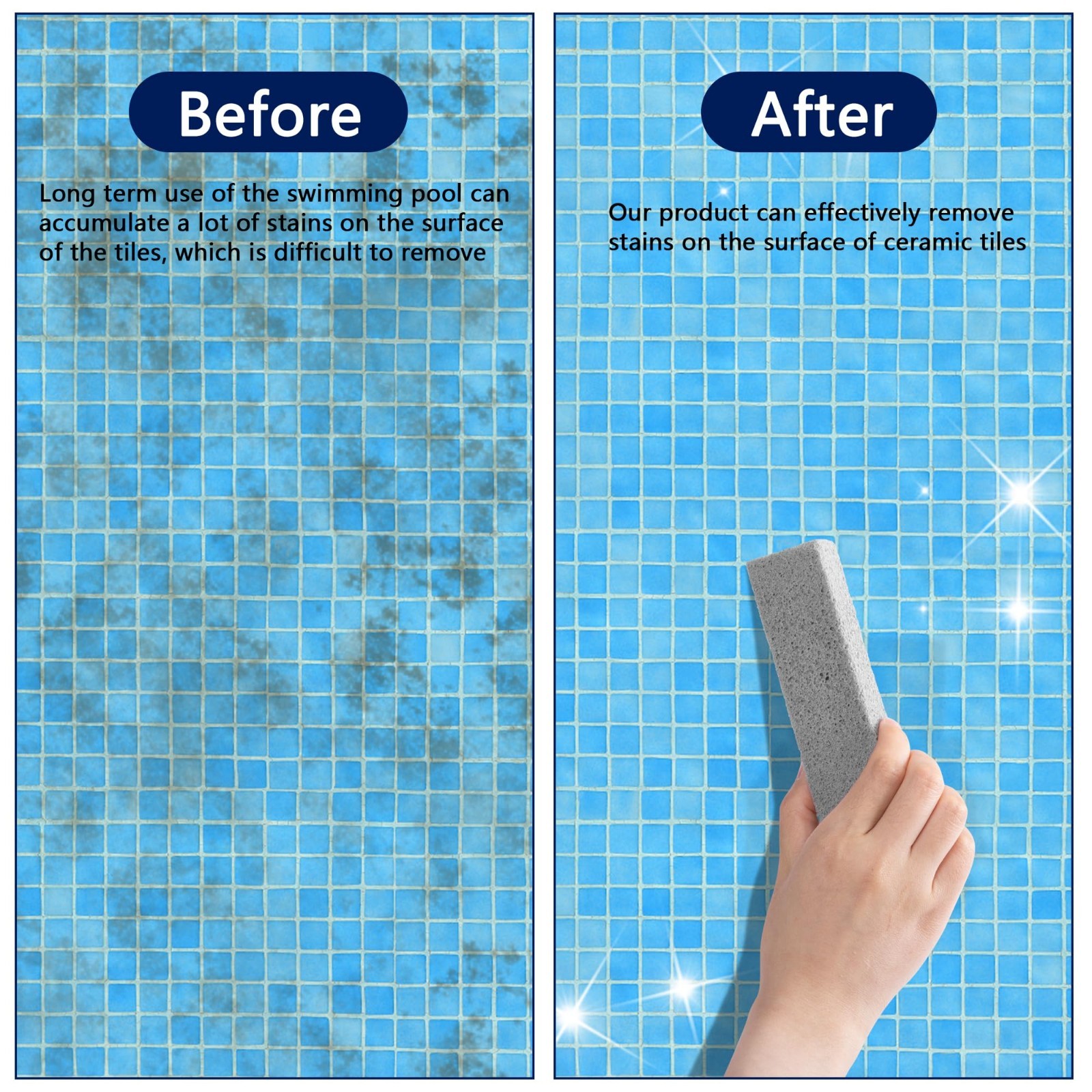 20 Pcs Pumice Stones for Pool Cleaning – Tile, Grout & Concrete Scrubbing Blocks