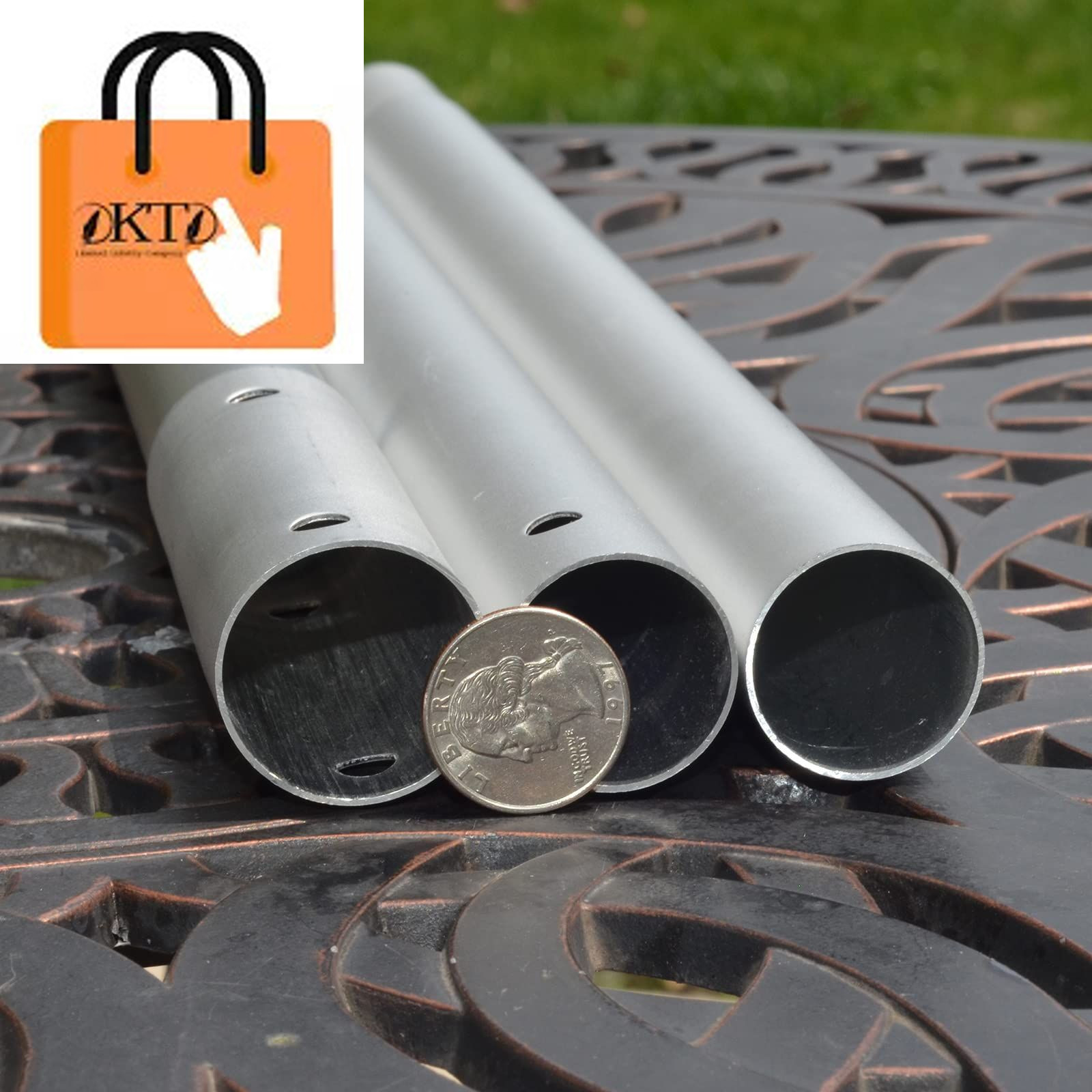 Pool Pole – 10.5 Foot Anodized Aluminum Extension Feet, Gray