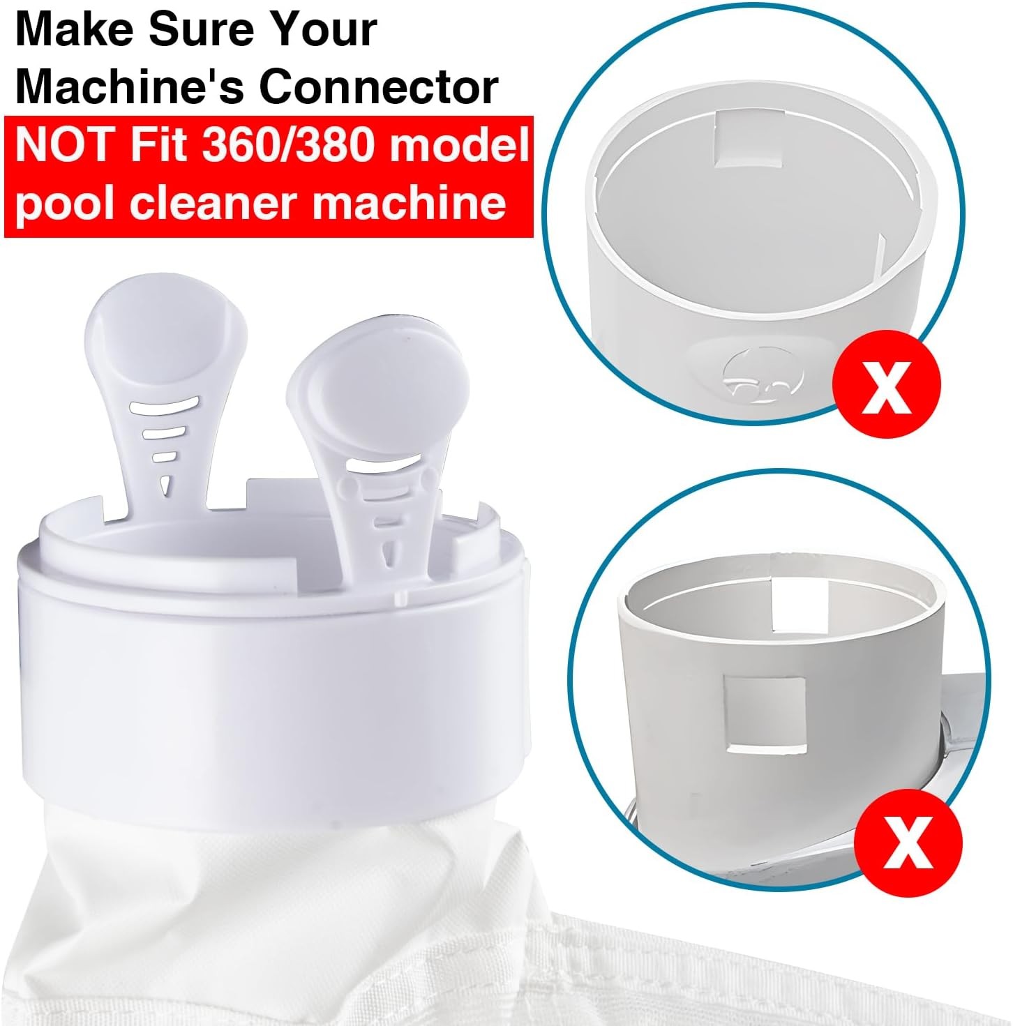 Pool Cleaner Bags with Zipper Replacement for Polaris 280, 480 – 2 Pack