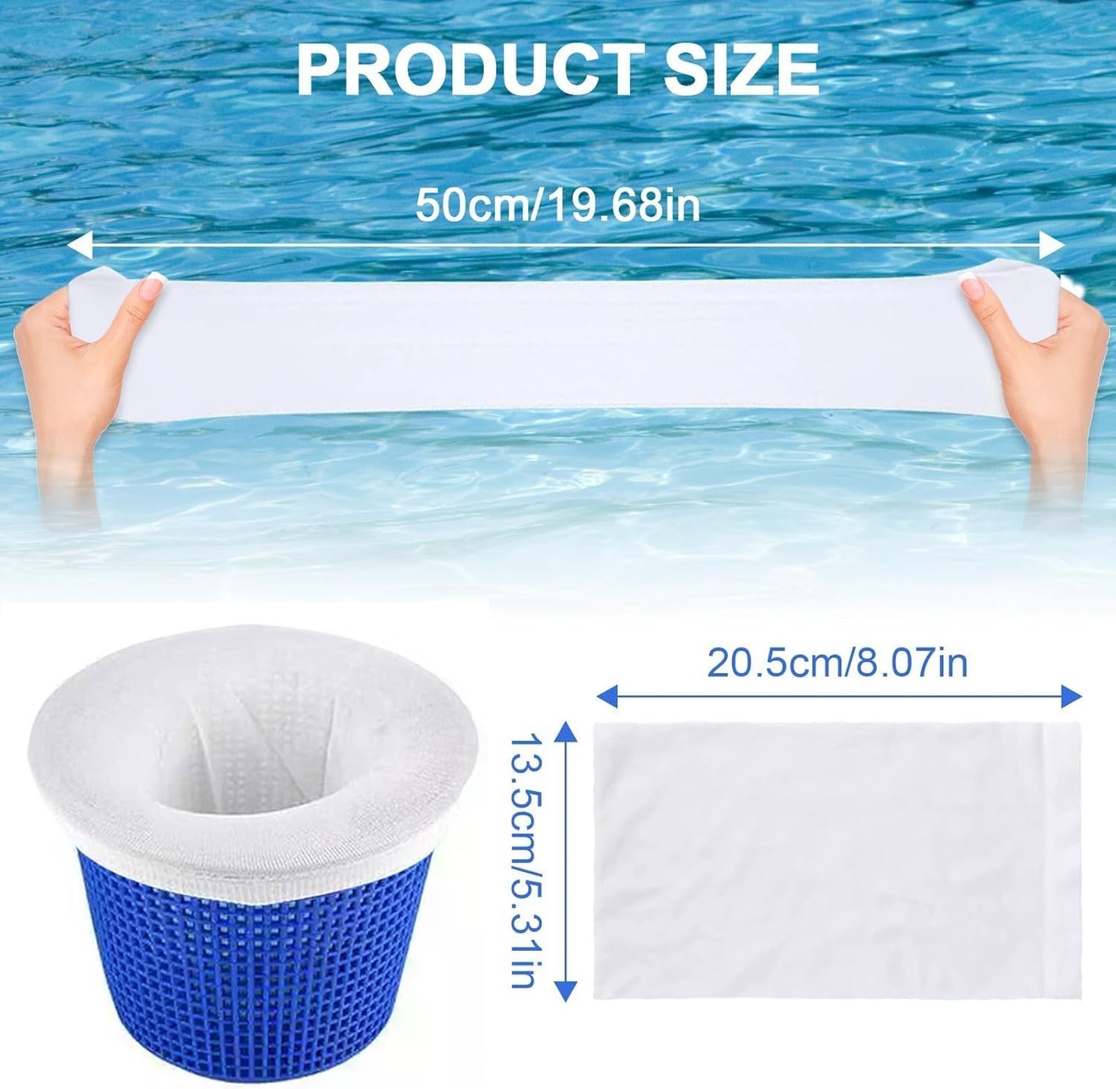 Pool Skimmer Socks Reusable Mesh Filter for Hayward Pentair Intex Spa Hot Tub