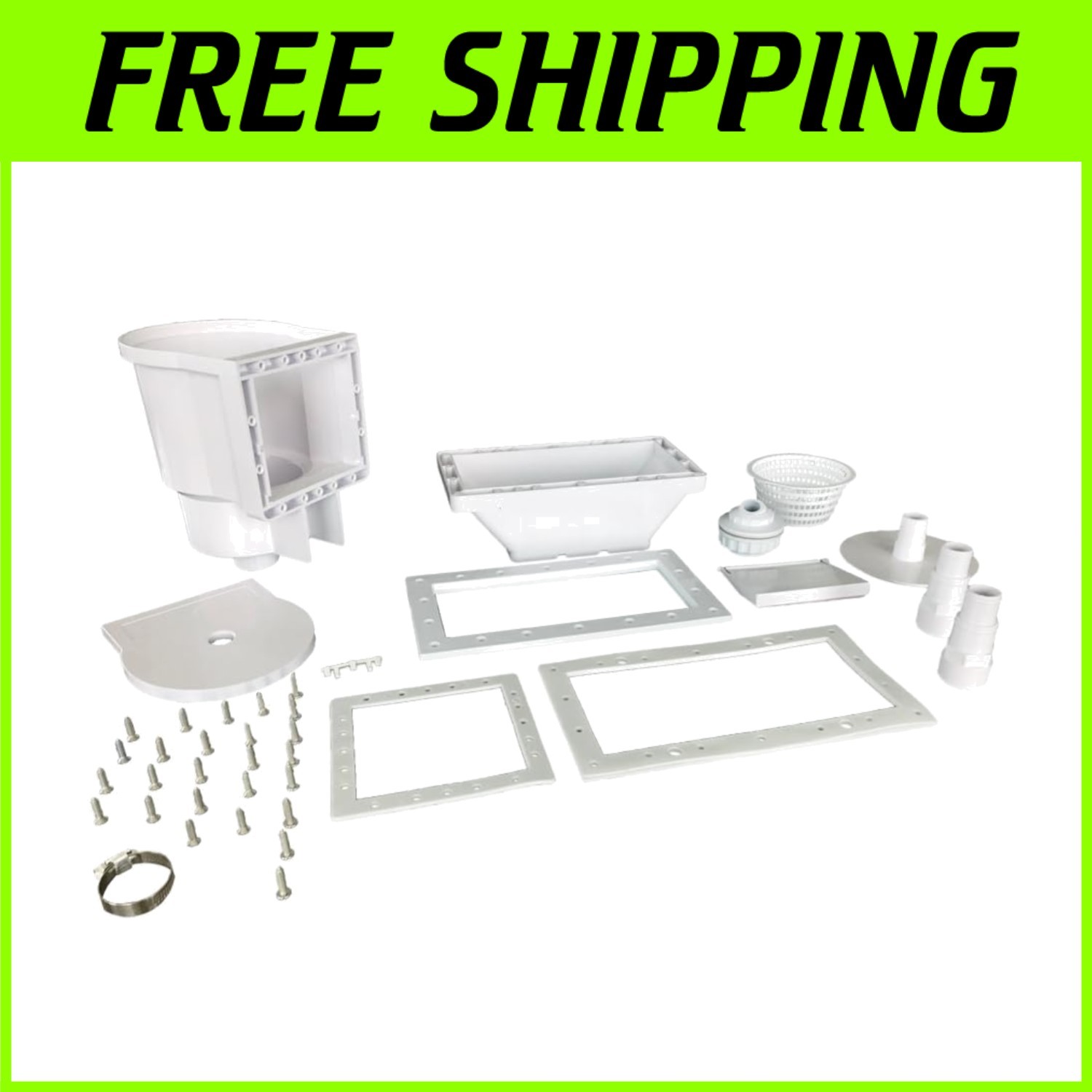 High-Performance Wide Mouth Pool Skimmer & Durable Accessory Set Made in USA