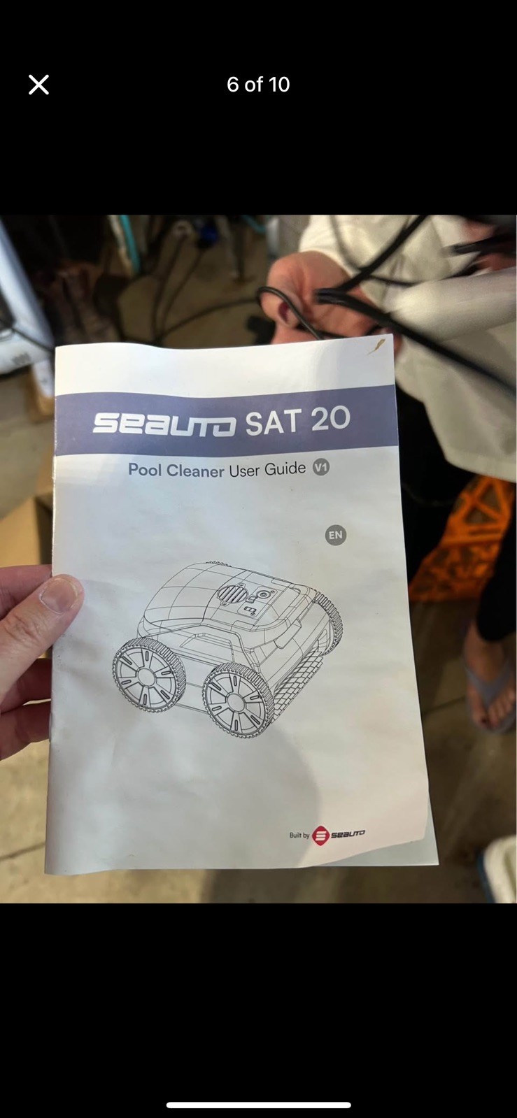 SEAUTO 2025NEW SEAUTO SAT20 POOL VACUUM UP TO 180 MINS RUN – SKY BLUE
