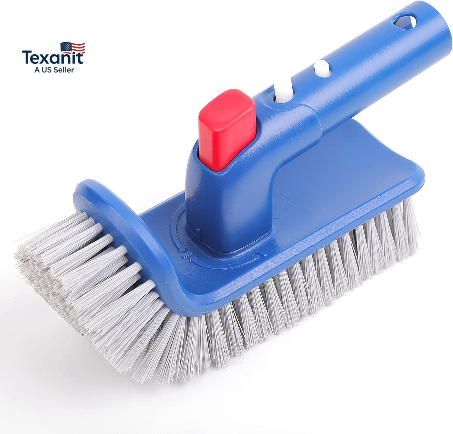 Pool Brush Head for Cleaning Walls,Steps & Corners,Rotatable Hand Scrub Brushes,