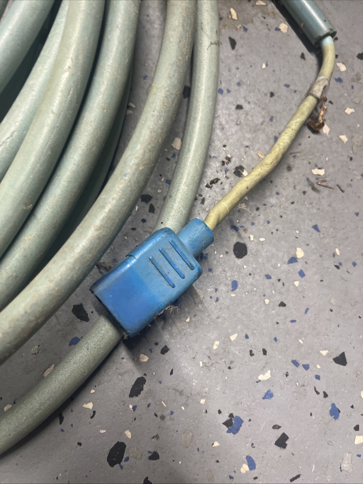 Aquabot Power Supply Cable Floating 50-54 Foot Hard Cover 2 Prong Plug Blue