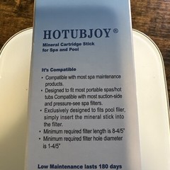 1 Pack HOTUBJOY Hot Tub Filter Spa Mineral Cartridge Stick. NEW