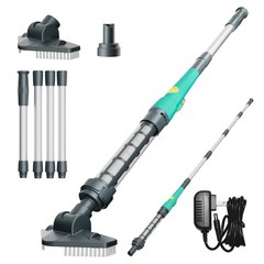 Cordless Pool Vacuum Handheld Rechargeable Pool Cleaner with Telescopic Pole New