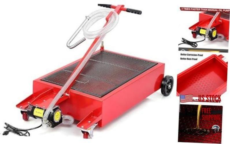 20 Gallon Electric Oil Drain Pan with 110V 180W Pump – 20Gal Electric