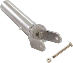Swimming Pool Chrome Plated Metal Swivel Vacuum Head Handle with Stainless Bolt