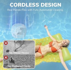 Cordless Swimming Pool Automatic Water Cleaner Robotic, Auto-Docking with Filter