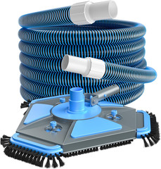 Upgrade Pool Vacuum Head with Side Brush & 360° Swivel Cuff, Heavy Duty Manual K
