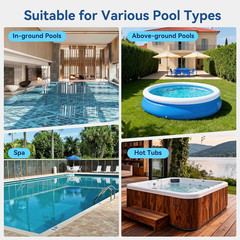 Cordless Pool Vacuum with Telescopic Pole, Powerful 30 GPM Suction, Advanced Dua