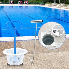Universal Pool Skimmer Basket Handle Hook for Easy Debris Removal