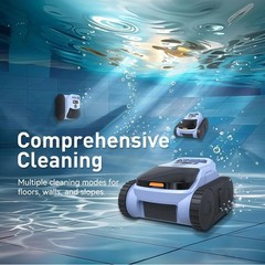 Cordless Robotic Pool Cleaner for Inground & Above Ground Pools–Smart Navigation