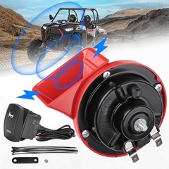 UTV ATV Horn Kit with Rocker Switch, 12V Upgraded 105DB Universal Loud SXS