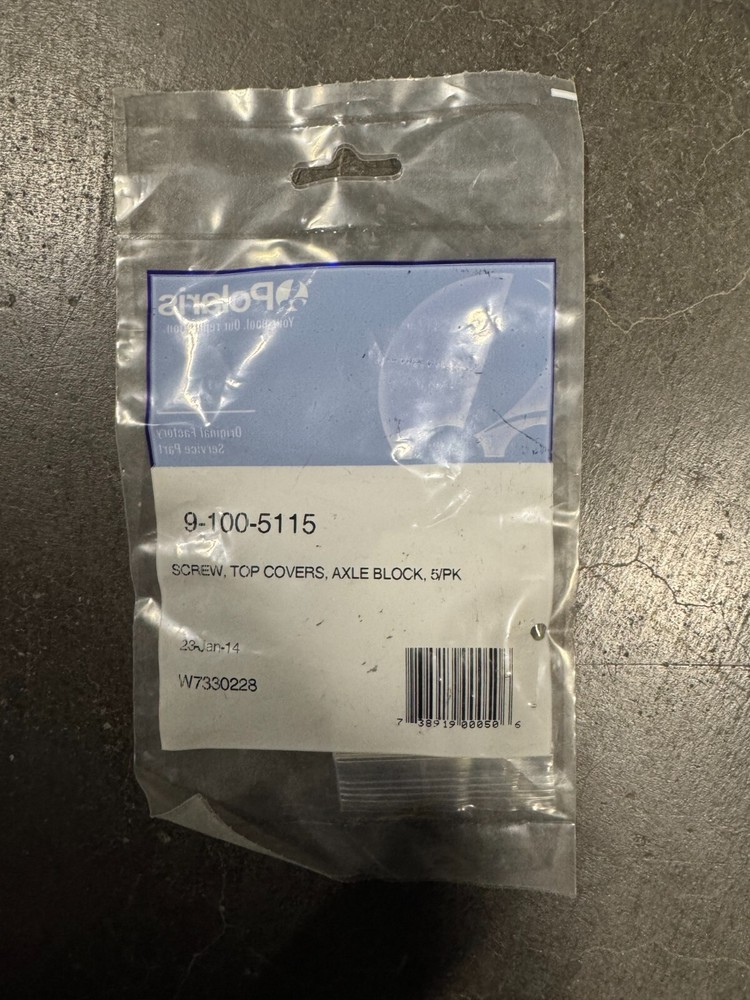Polaris Screw, 340/ATV/360/380, Axle Block, 8-32 x 3/4&Prime; , 5pk #9-100-5115