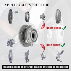 Front Left/Right Wheel Bearing Hubs Assembly Compatible with Audi A3 Q3 TT