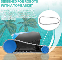 Calvana (2 Pack) Replacement Gray Tracks for Maytronics Dolphin Robotic Pool Cle