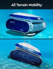 REVA AI Gyroscopic Robotic Pool Vacuum Cleaner, Smartphone APP Control