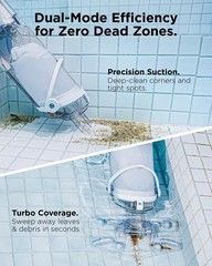 Effortless Above Ground Pool Cleaner with 18.5 GPM Suction & Lightweight Design