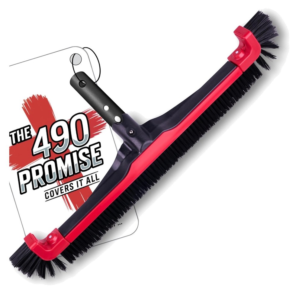 Ultra-Efficient 22&Prime; Pool Scrubber with Tough Bristles for Algae and Dirt Removal