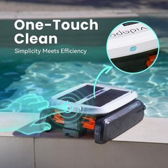 Vidapool Solar Pool Skimmer Robot, Automatic Pool Surface Skimmer Cleaner, Du…