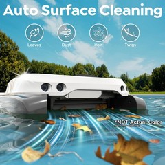 (2026 New) TALOSBO SK01 Solar Powered Robotic Pool Surface Skimmer, APP Control