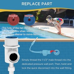 Universal Wall Fitting UWF Connector 9-100-9001 for Zodiac Polaris 280 380 3900