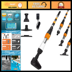 3-in-1 Cordless Rechargeable Pool Vacuum Cleaner for Spas, Hot Tubs & Small Pool