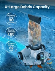 Automatic Leaf Robotic Pool Vacuum Cleaner Heavy‑Duty Pool Opening Heavy Debr…