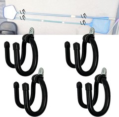 4 Pack Pool Pole Hanger Holder – Wall Mount or Fence Mount, Ideal Hooks for Tele