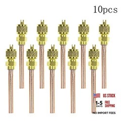 10PCS Stem HVAC AC Schrader System Vacuum 1/4&Prime; SAE1/4&Prime; OD2.75&Prime; AC