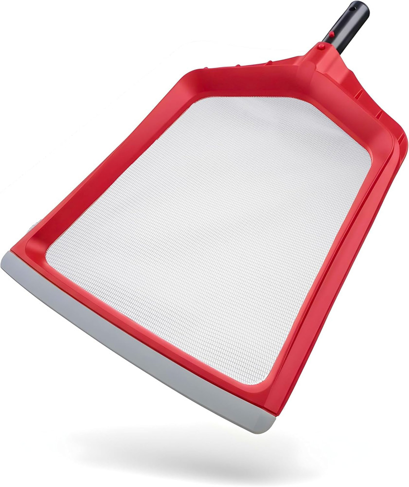 Heavy Duty Pool Leaf Skimmer Net 17 Inch with Rubber Edge